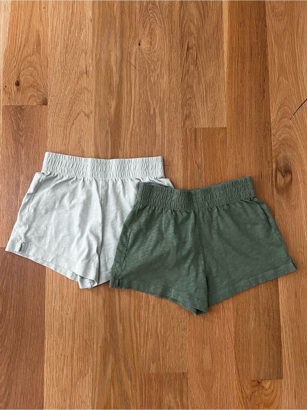 Crewcuts Girls Elastic-Waist Shorts in Mint and Green, S